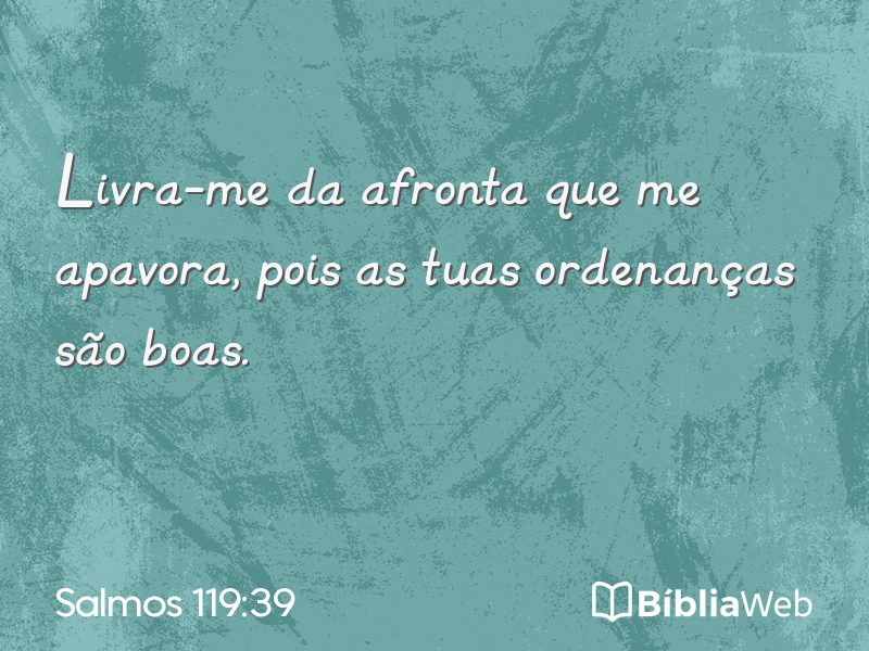Salmos 119:39 em imagem para compartilhar