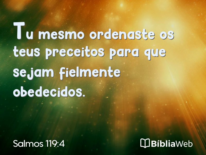 Salmos 119:4 em imagem para compartilhar