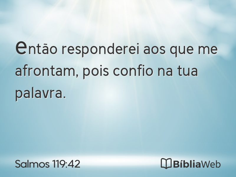 Salmos 119:42 em imagem para compartilhar