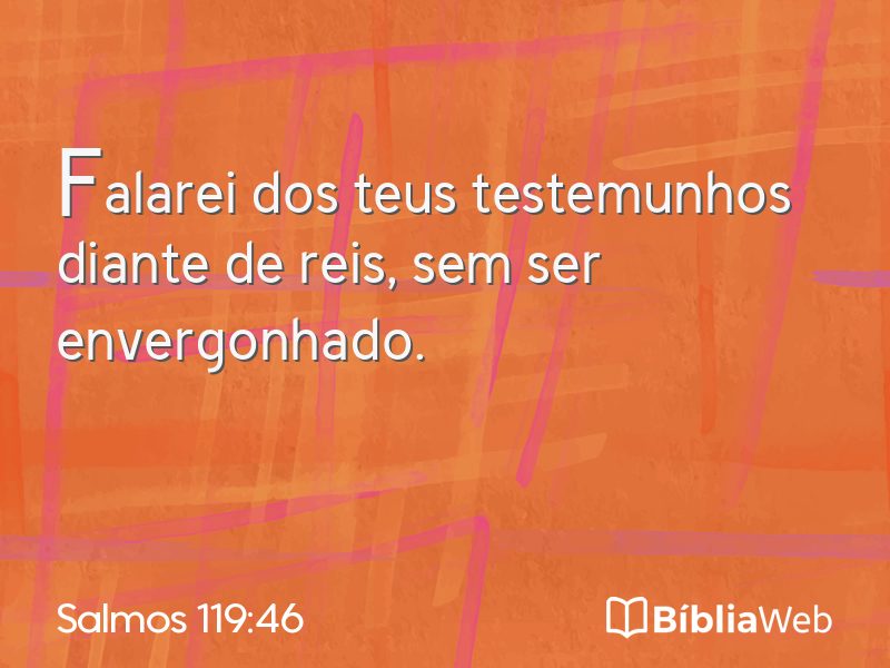 Salmos 119:46 em imagem para compartilhar