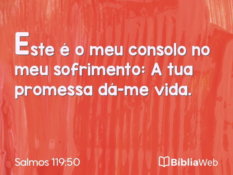Salmos 119:50 em imagem para compartilhar