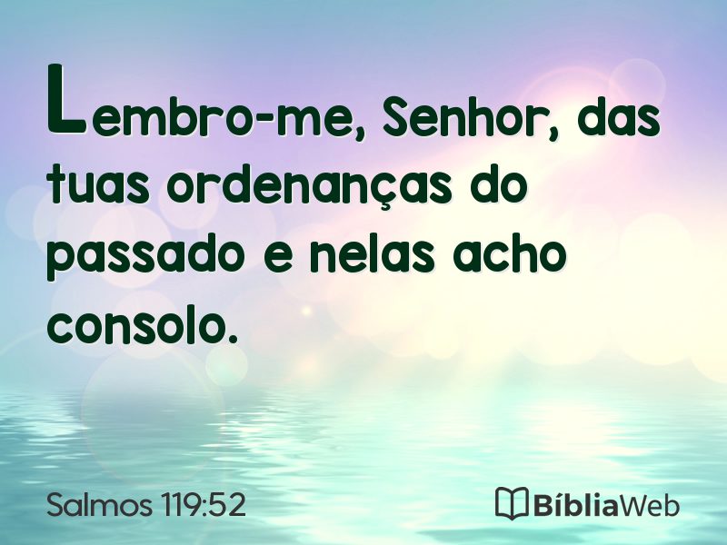 Salmos 119:52 em imagem para compartilhar