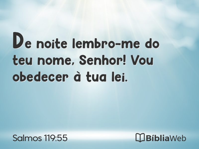 Salmos 119:55 em imagem para compartilhar