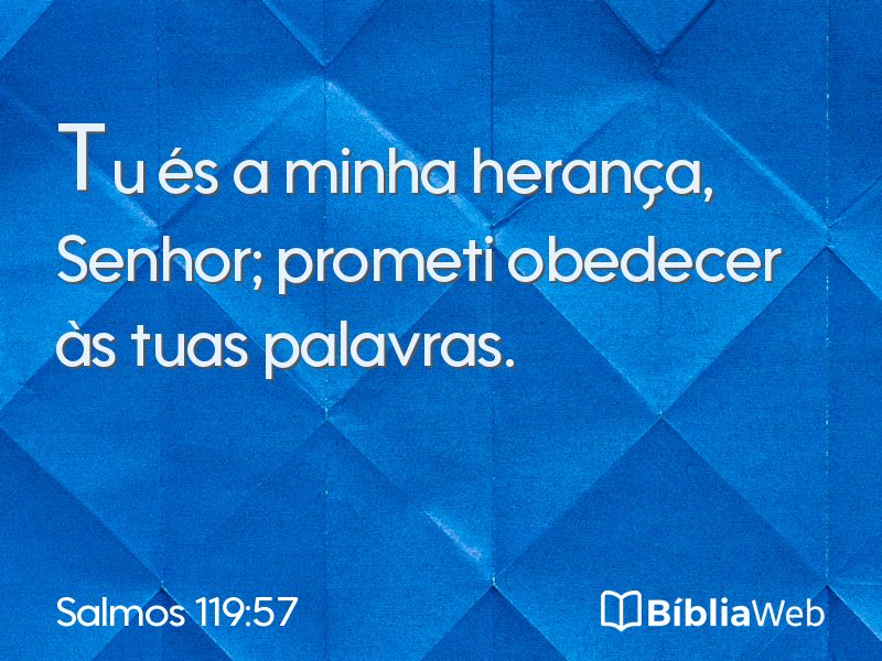 Salmos 119:57 em imagem para compartilhar