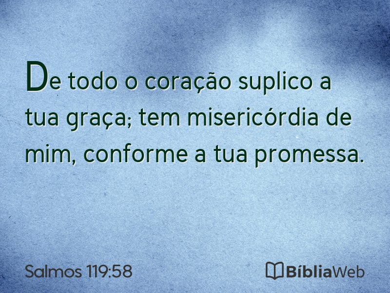 Salmos 119:58 em imagem para compartilhar