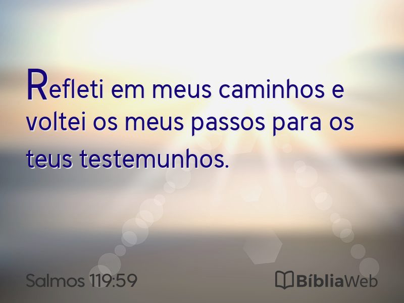 Salmos 119:59 em imagem para compartilhar