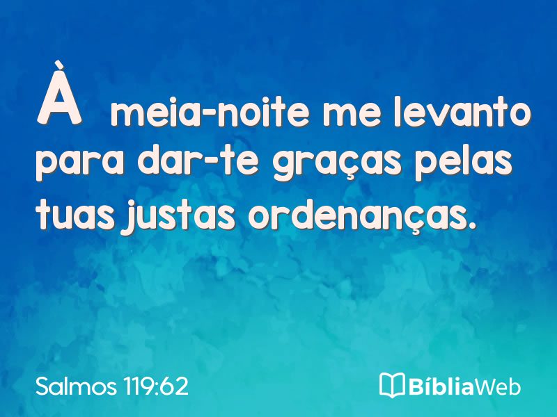 Salmos 119:62 em imagem para compartilhar