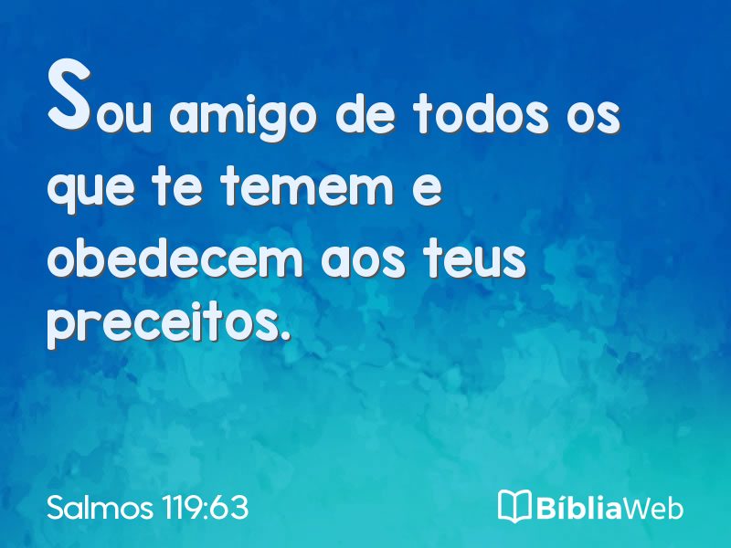 Salmos 119:63 em imagem para compartilhar