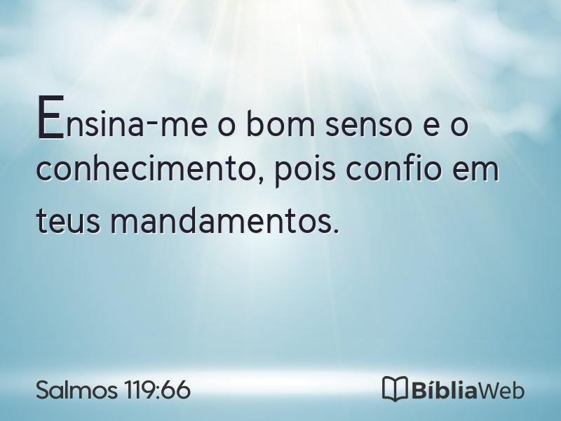 Salmos 119:66 em imagem para compartilhar