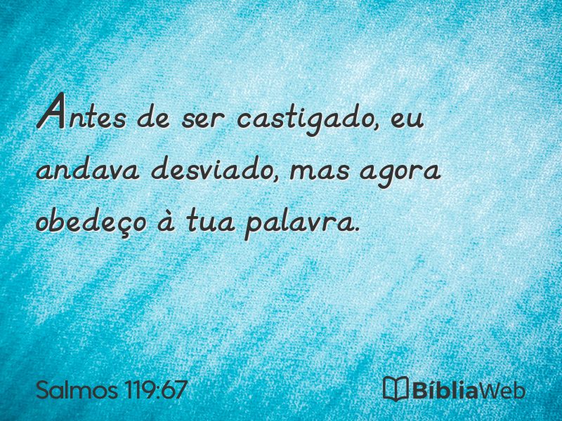 Salmos 119:67 em imagem para compartilhar