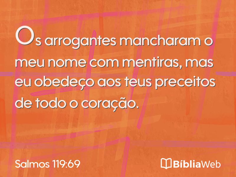 Salmos 119:69 em imagem para compartilhar