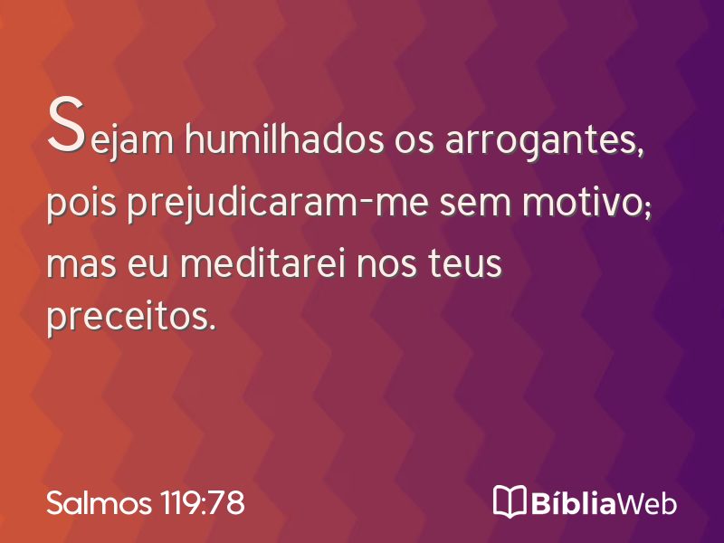 Salmos 119:78 em imagem para compartilhar