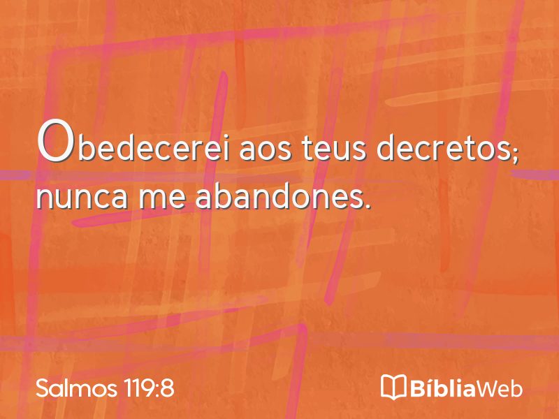 Salmos 119:8 em imagem para compartilhar