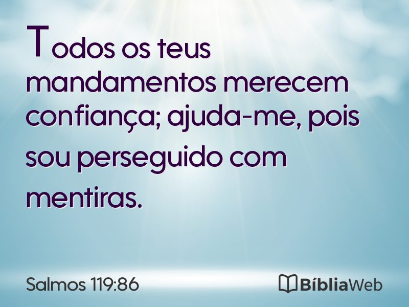 Salmos 119:86 em imagem para compartilhar