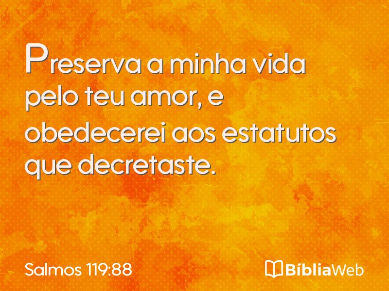 Salmos 119:88 em imagem para compartilhar