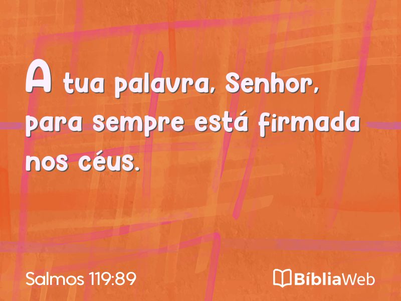 Salmos 119:89 em imagem para compartilhar
