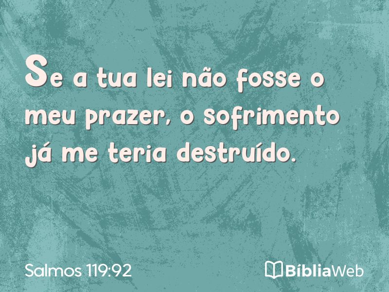 Salmos 119:92 em imagem para compartilhar