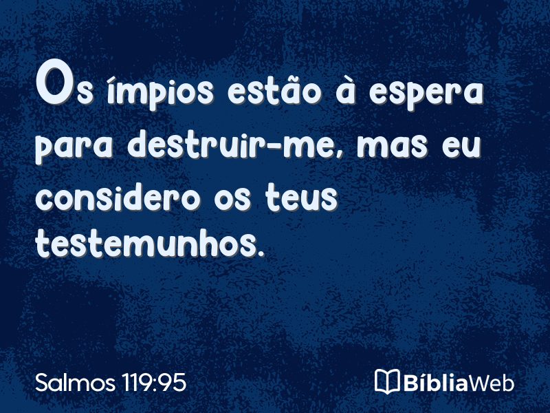 Salmos 119:95 em imagem para compartilhar