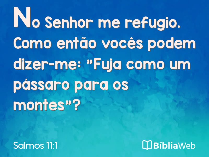 Salmos 11:1 em imagem para compartilhar
