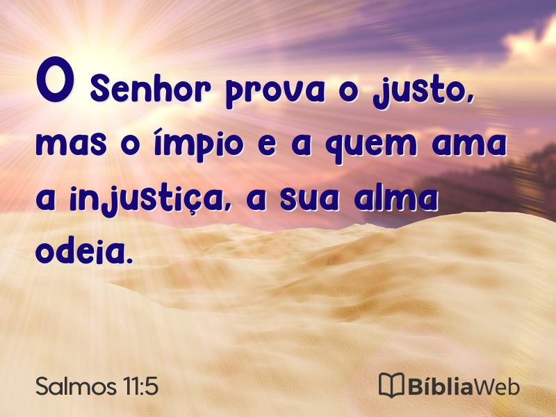 Salmos 11:5 em imagem para compartilhar