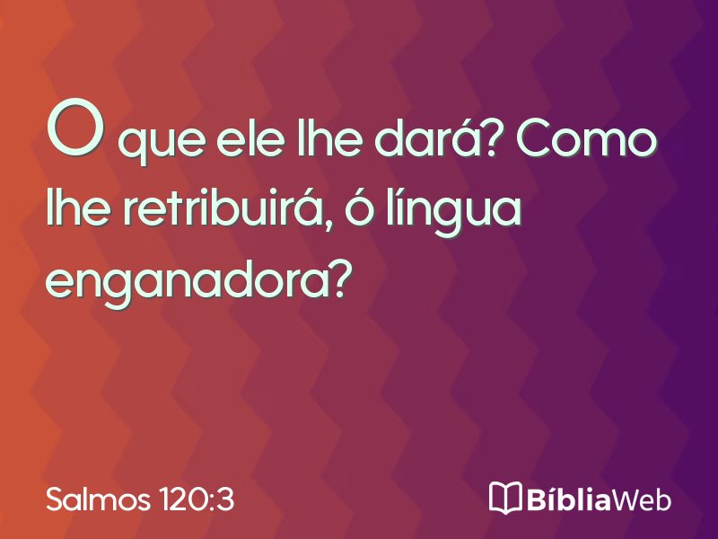 Salmos 120:3 em imagem para compartilhar