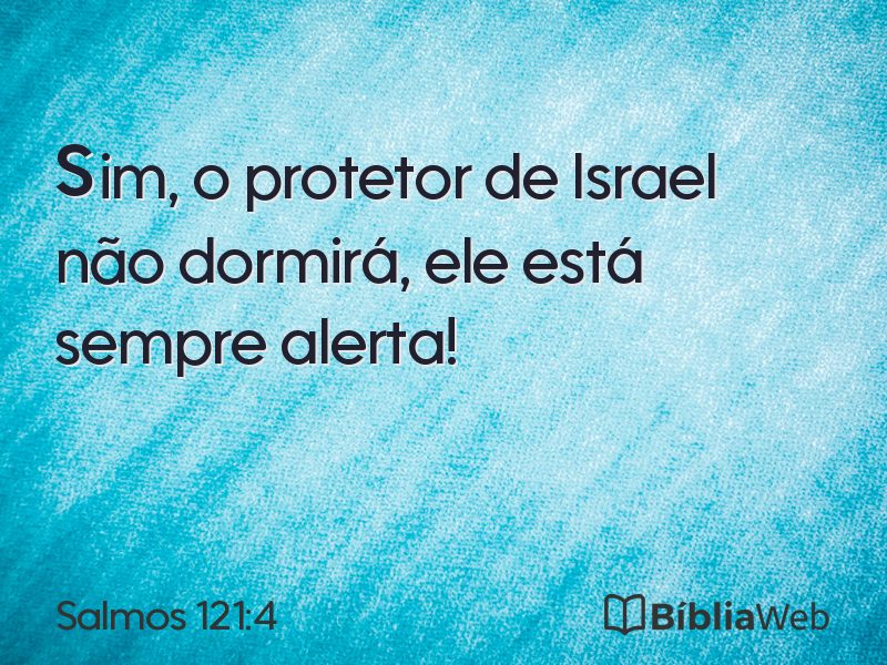 Salmos 121:4 em imagem para compartilhar