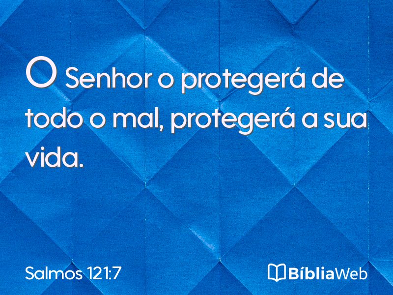 Salmos 121:7 em imagem para compartilhar