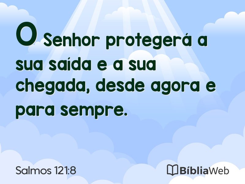 Salmos 121:8 em imagem para compartilhar