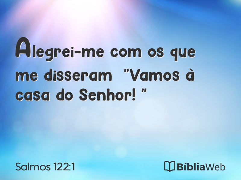 Salmos 122:1 em imagem para compartilhar