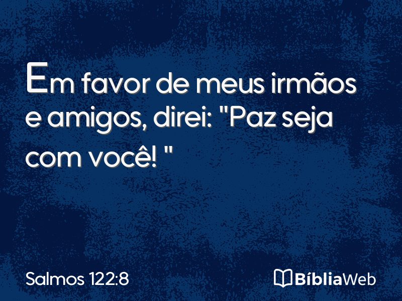 Salmos 122:8 em imagem para compartilhar