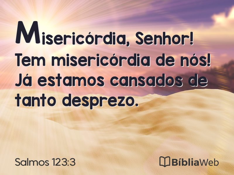 Salmos 123:3 em imagem para compartilhar