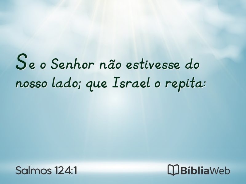 Salmos 124:1 em imagem para compartilhar