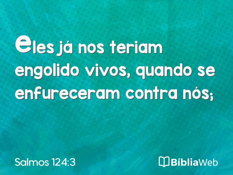 Salmos 124:3 em imagem para compartilhar