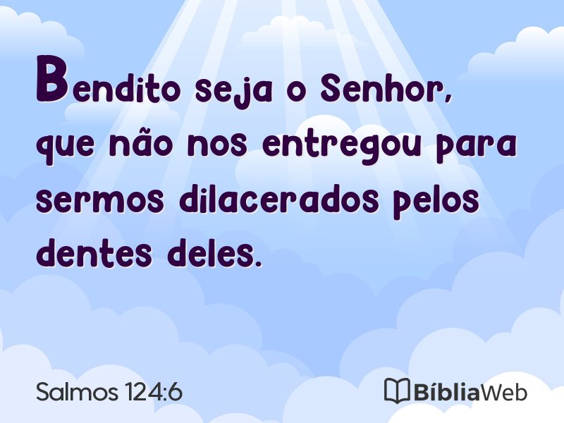Salmos 124:6 em imagem para compartilhar