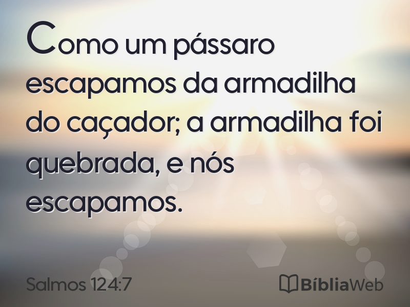 Salmos 124:7 em imagem para compartilhar