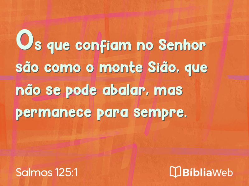 Salmos 125:1 em imagem para compartilhar