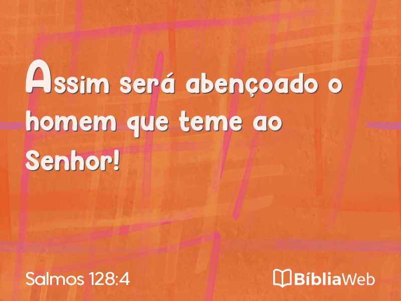 Salmos 128:4 em imagem para compartilhar