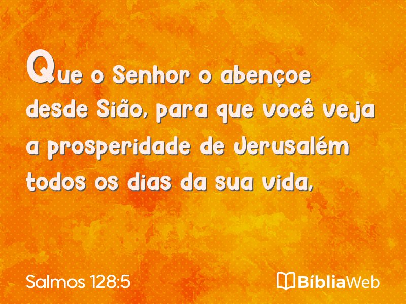 Salmos 128:5 em imagem para compartilhar