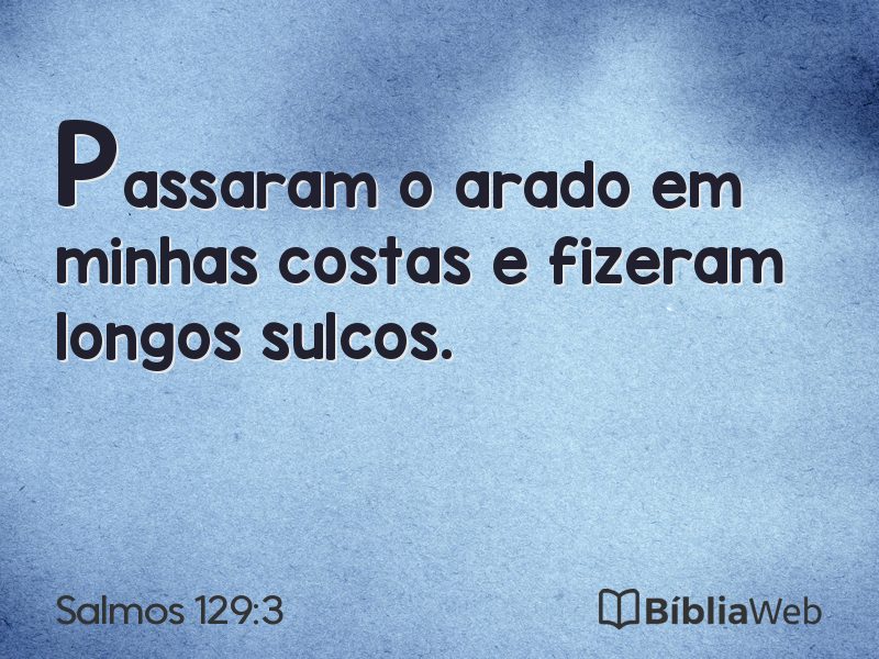 Salmos 129:3 em imagem para compartilhar