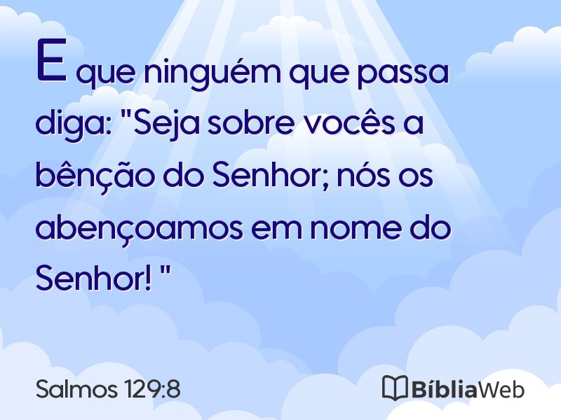 Salmos 129:8 em imagem para compartilhar