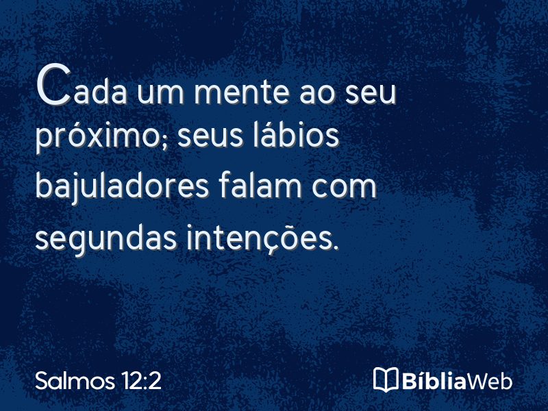 Salmos 12:2 em imagem para compartilhar