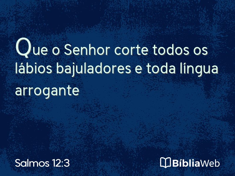 Salmos 12:3 em imagem para compartilhar