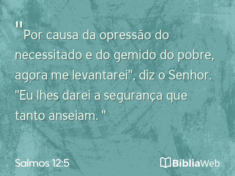 Salmos 12:5 em imagem para compartilhar