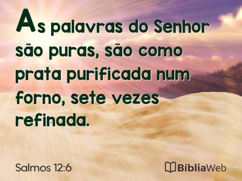 Salmos 12:6 em imagem para compartilhar