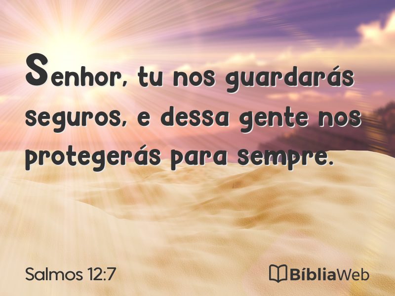 Salmos 12:7 em imagem para compartilhar