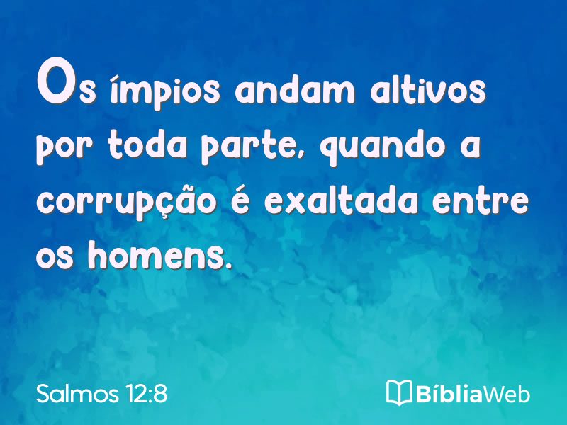 Salmos 12:8 em imagem para compartilhar