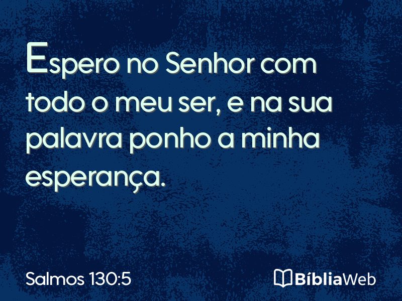 Salmos 130:5 em imagem para compartilhar