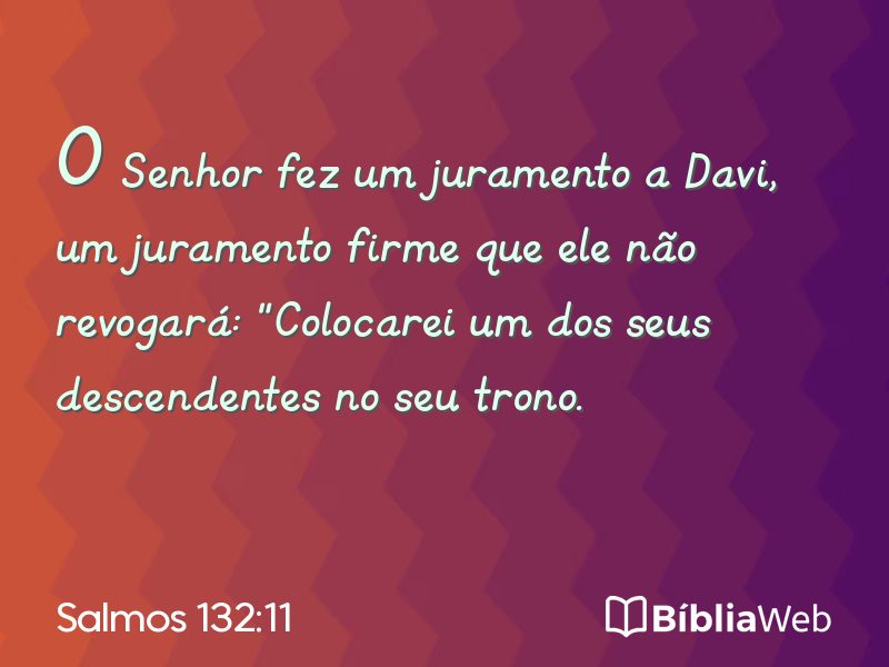Salmos 132:11 em imagem para compartilhar