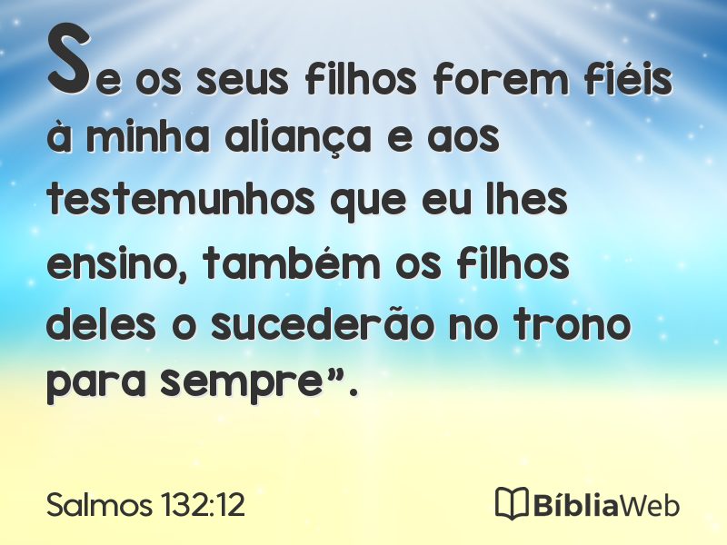 Salmos 132:12 em imagem para compartilhar