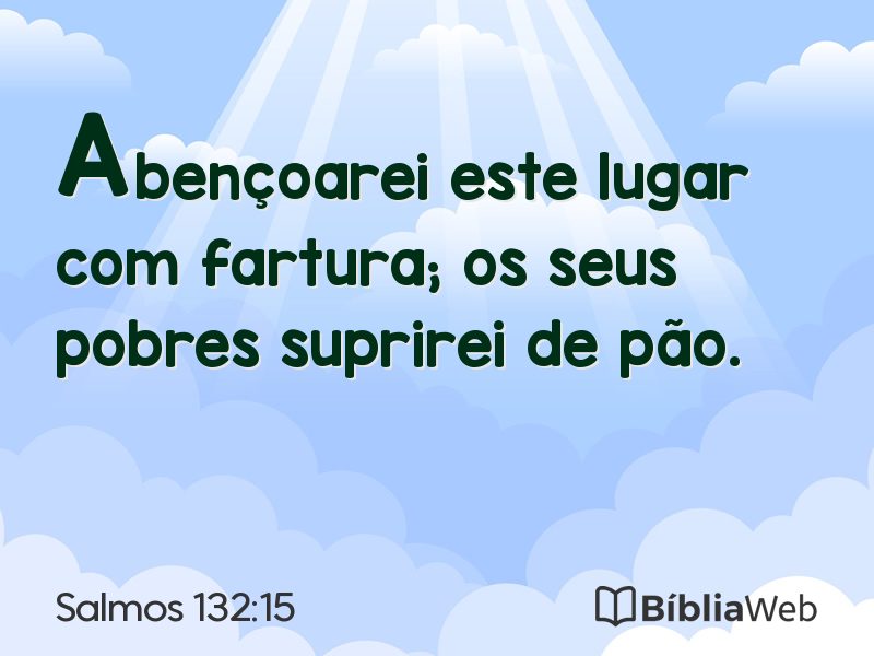 Salmos 132:15 em imagem para compartilhar
